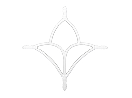 Узор Лилия для раскладки 5,5х7,5 мм белый